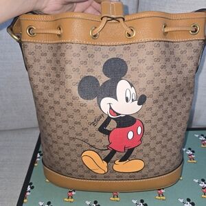Mickey Mouse Brown Bucket Bag